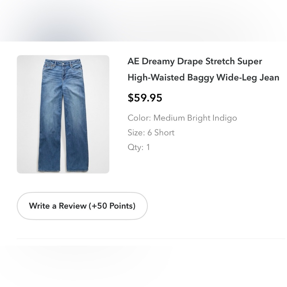 American Eagle Outfitters High-Waisted Indigo Wide-Leg Jeans